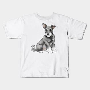 Dog - Miniature Schnauzer - Salt and Pepper Natural Kids T-Shirt